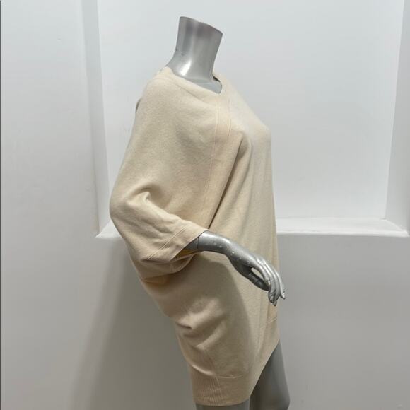 Brochu Walker Name Brand Cut Off Beige Wool Cashmere Knit Asymmetrical Sweater S - Picture 4 of 12